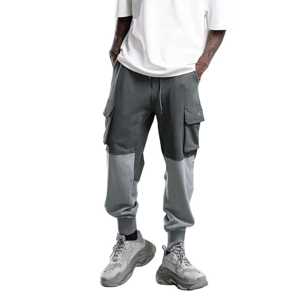 Sell well hiphop football training quality golf waterproof hiking custom stretch cool streetwear hip hop camping patchwork pants