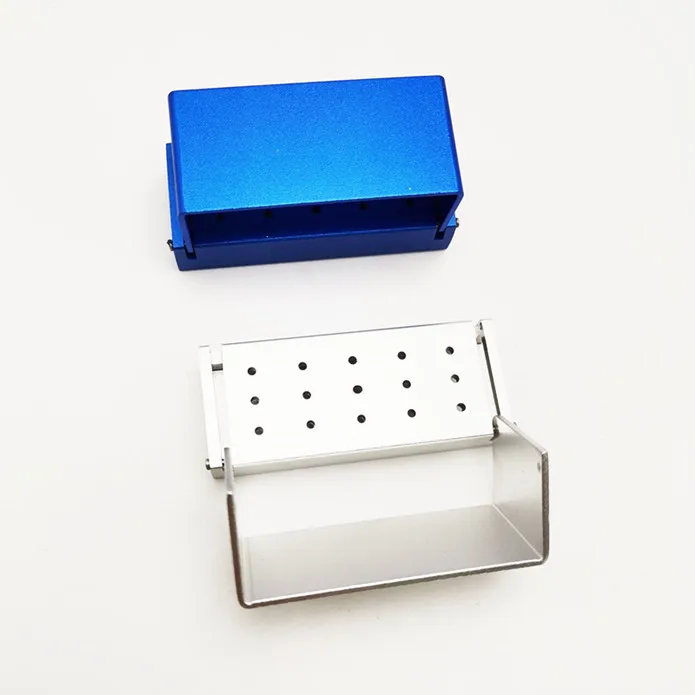 Алюминиевый металлический длинный хвостовик Endo Box Dental Bur Holder Burs Set Stand Lab