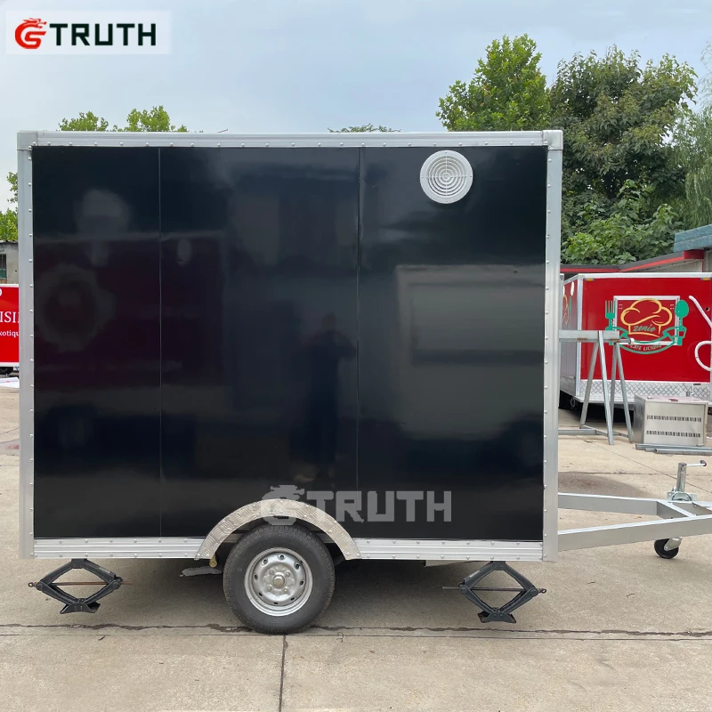 TRUTH ce approved snack fast coffee carts small burger mobile food truck galvanized 2.6m square food trailer