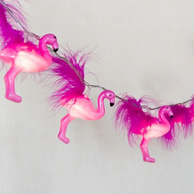 Evermore Outdoor Indoor Waterproof 10 Lights Flamingo Led Fairy Christmas String Lights