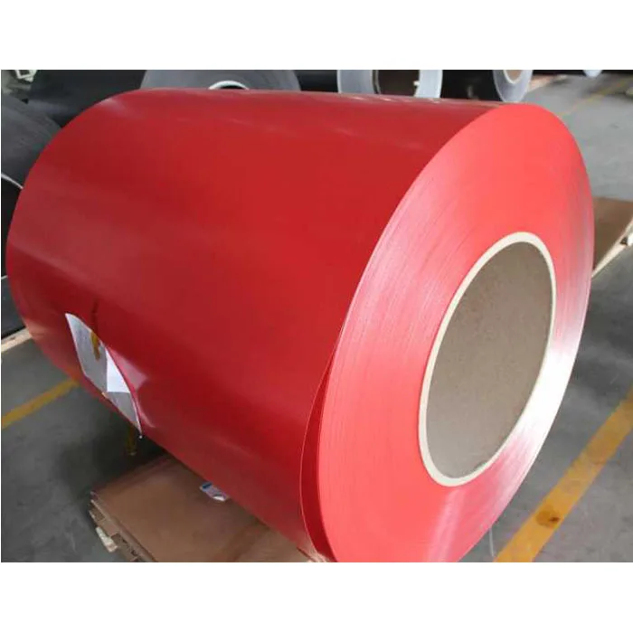 Color Coated Prepainted Galvanized PPGI Steel Coils Paint Coating 15 Microns For Roofing Sheets
