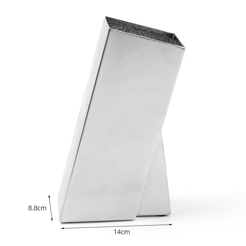 high quality wood stainless steel universal knife block magnetic knife block