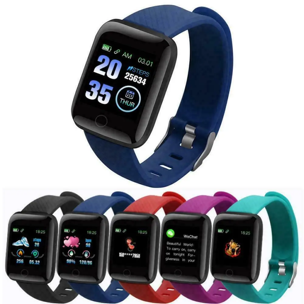 D13 умные часы 116 плюс сердечного ритма 116 плюс Smart Watch 116 плюс браслет спортивные часы Смарт-браслет, водонепроницаемые Смарт-часы для Android