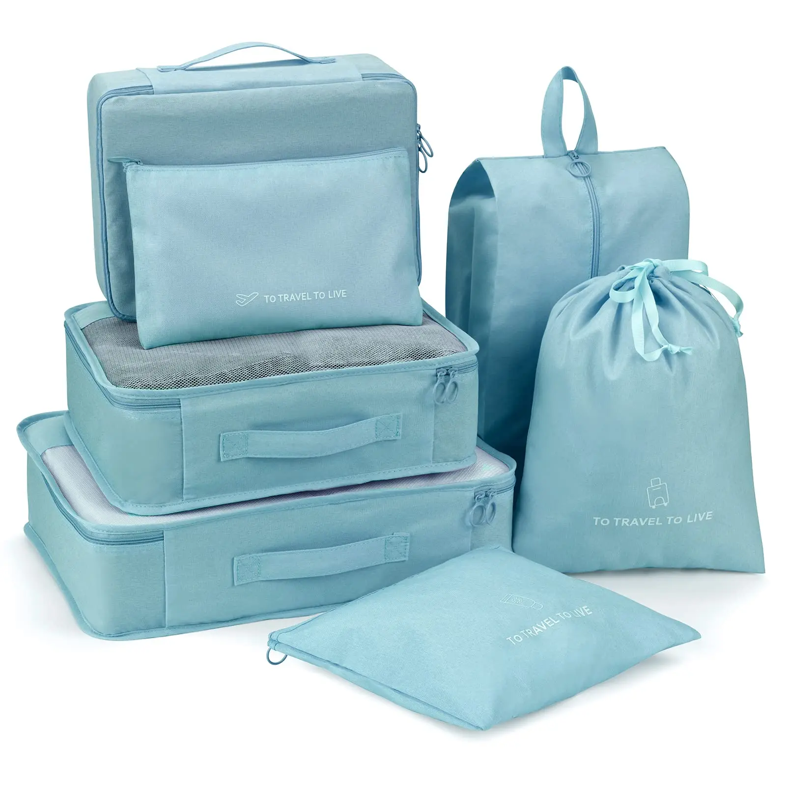 Custom Logo Travel Organizer Bags Set Shoe Cosmetic Clothes Storage Bag