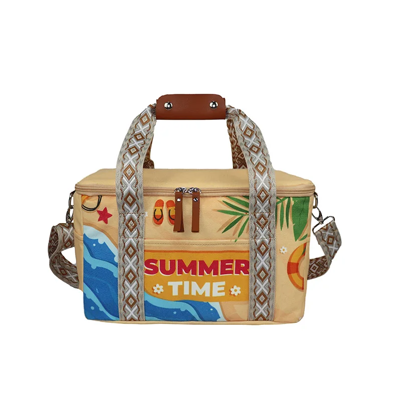 Picnic Bag Insulated Cooler Bags Large Cooler Lunch Bag For Outdoor With Zipper