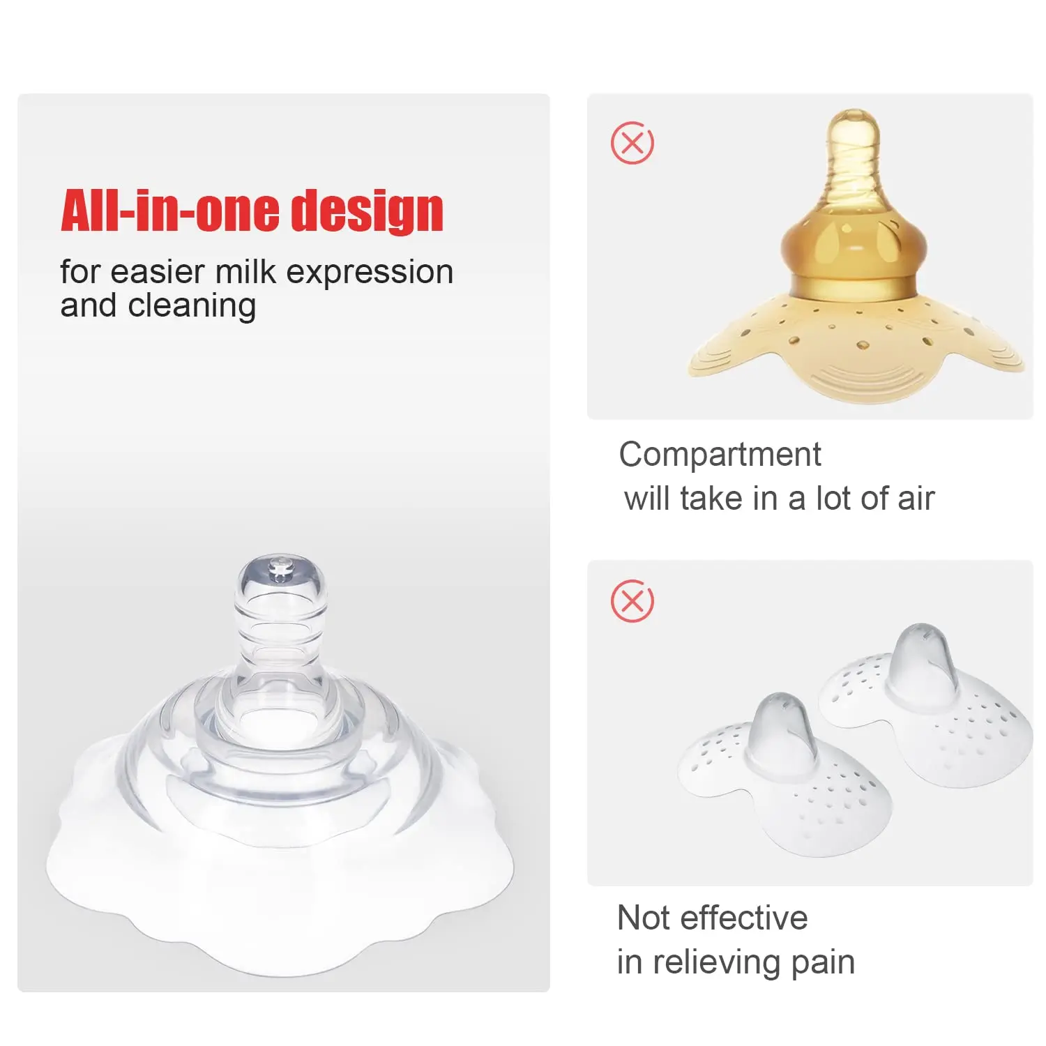 2pcs Silicone Nipple Protectors Feeding Mothers Nipple Protection Cover Breastfeeding Mother Milk Portable Nipple Anti-overflow