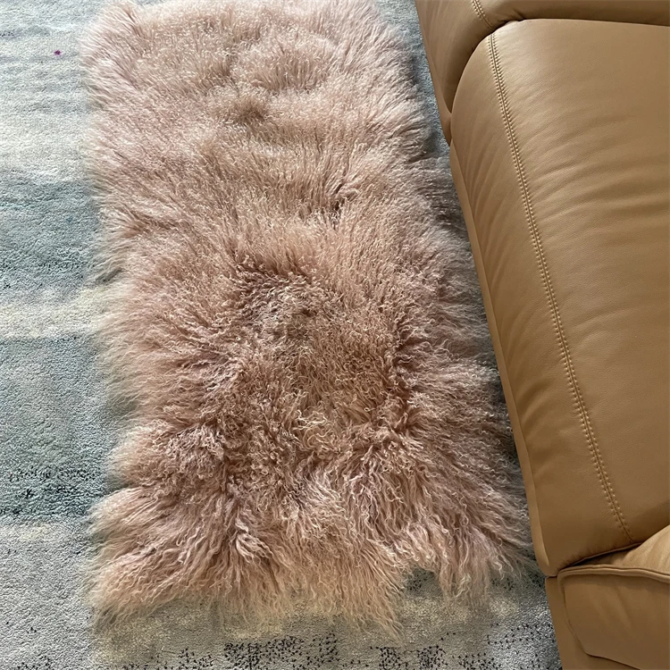 Shaggy Decorative Mongolian Tibetan Lamb For Sale Natural Sheepskin Rugs