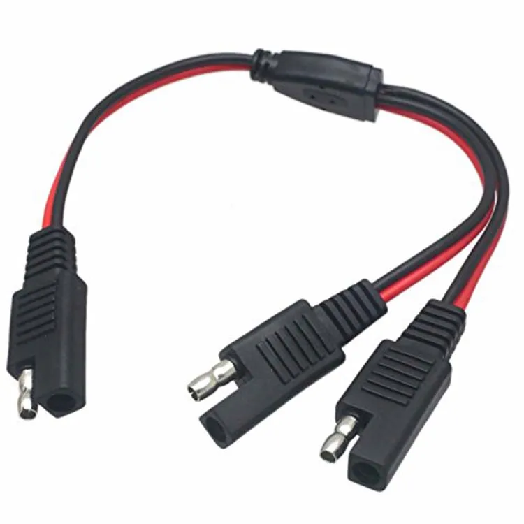 12V SAE Disconnect Quick 2pin Charger 1 to 2 3 4  way Splitter Y Type Connector Cable