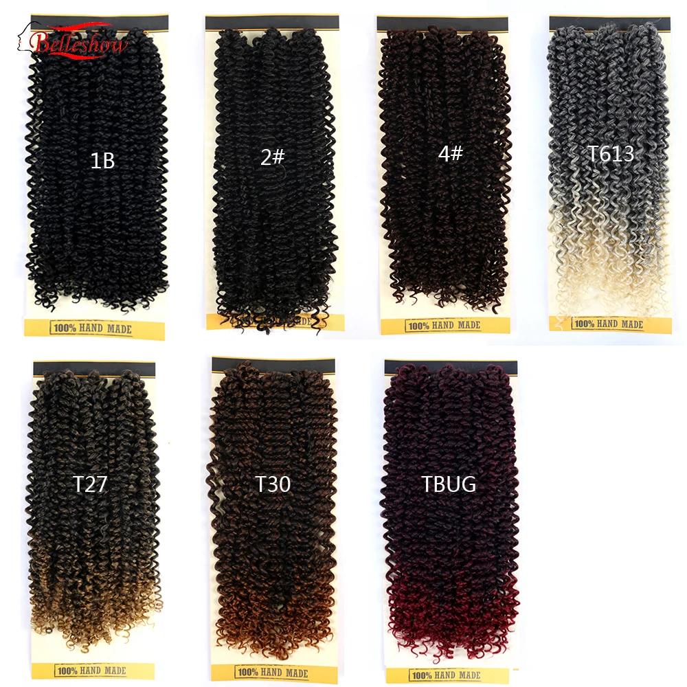 Hot sell cheap 3 piece Passion Twist Hair 18inch Water Wave passion twist 24 root