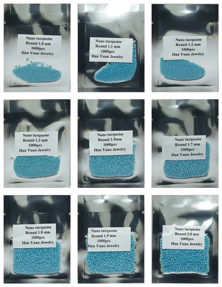 1mm~3mm round small aquamarine nano gemstone for wax casting