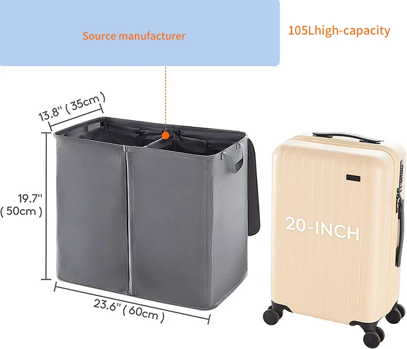 Trending New Arrival Laundry storage dust bag basket box canvas custom logo bag