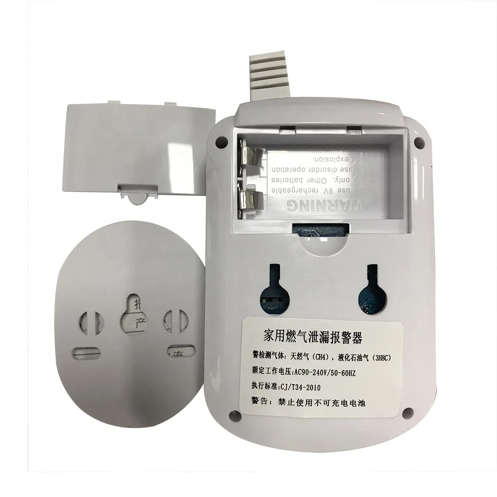 
EU plug LPG gas detector Mathane gas detection household Gas alarm 