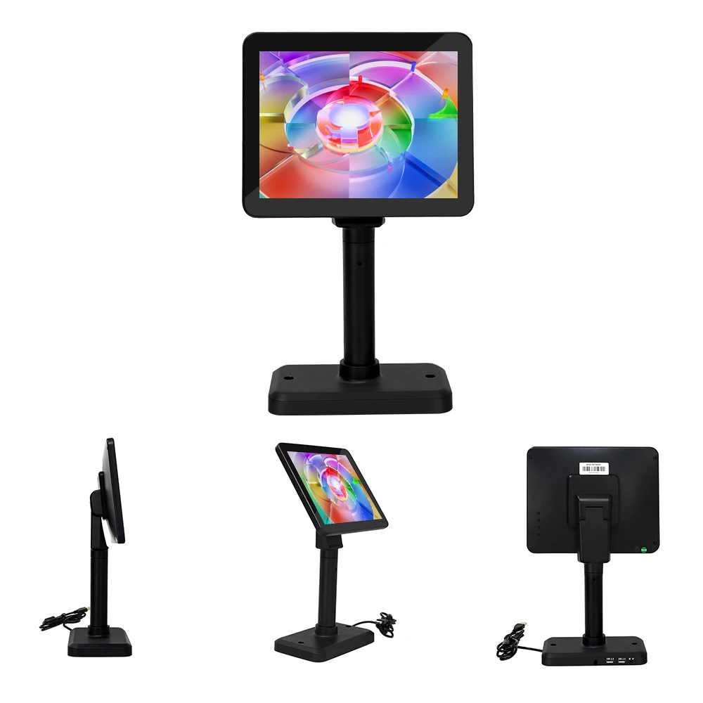 LED Customer Display 1024*768 Pos Monitor Touch Screen Monitor 9.7 Inch Capacitive USB 5V Displaylink