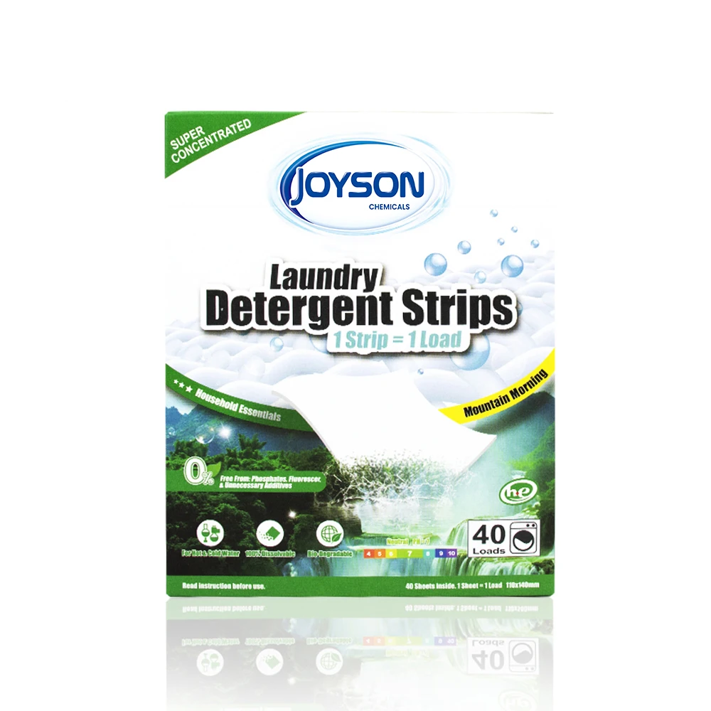 Biodegradable Washer Soap Strips Laundry Strip Detergent Sheet Laundry Detergent sheet