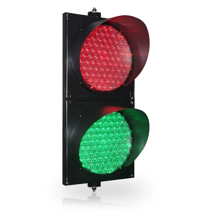Wholesale price 12 inch 2 aspect red green LED traffic signal light with cobweb lens