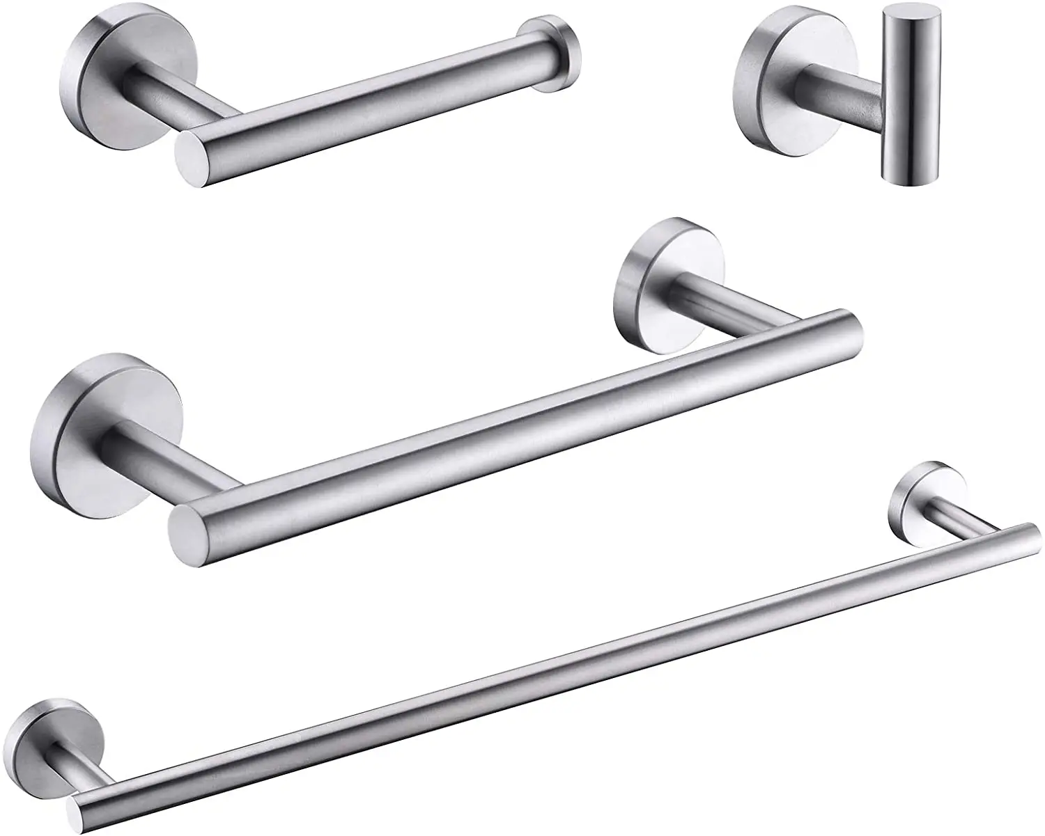 Stainless steel bathroom accessories 4-piece brushed nickel bathroom hardware set bathroom accessory set