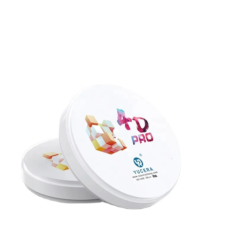 Factory price Yucera 4d pro multilayer zirconia disc  for lab for CE ISO for dental restoration