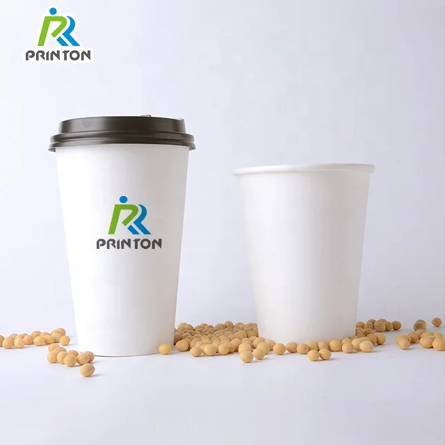  4oz 6oz 8oz Одноразовые Белые Бумажные стаканчики для чая с крышкой pla бумажный стаканчик