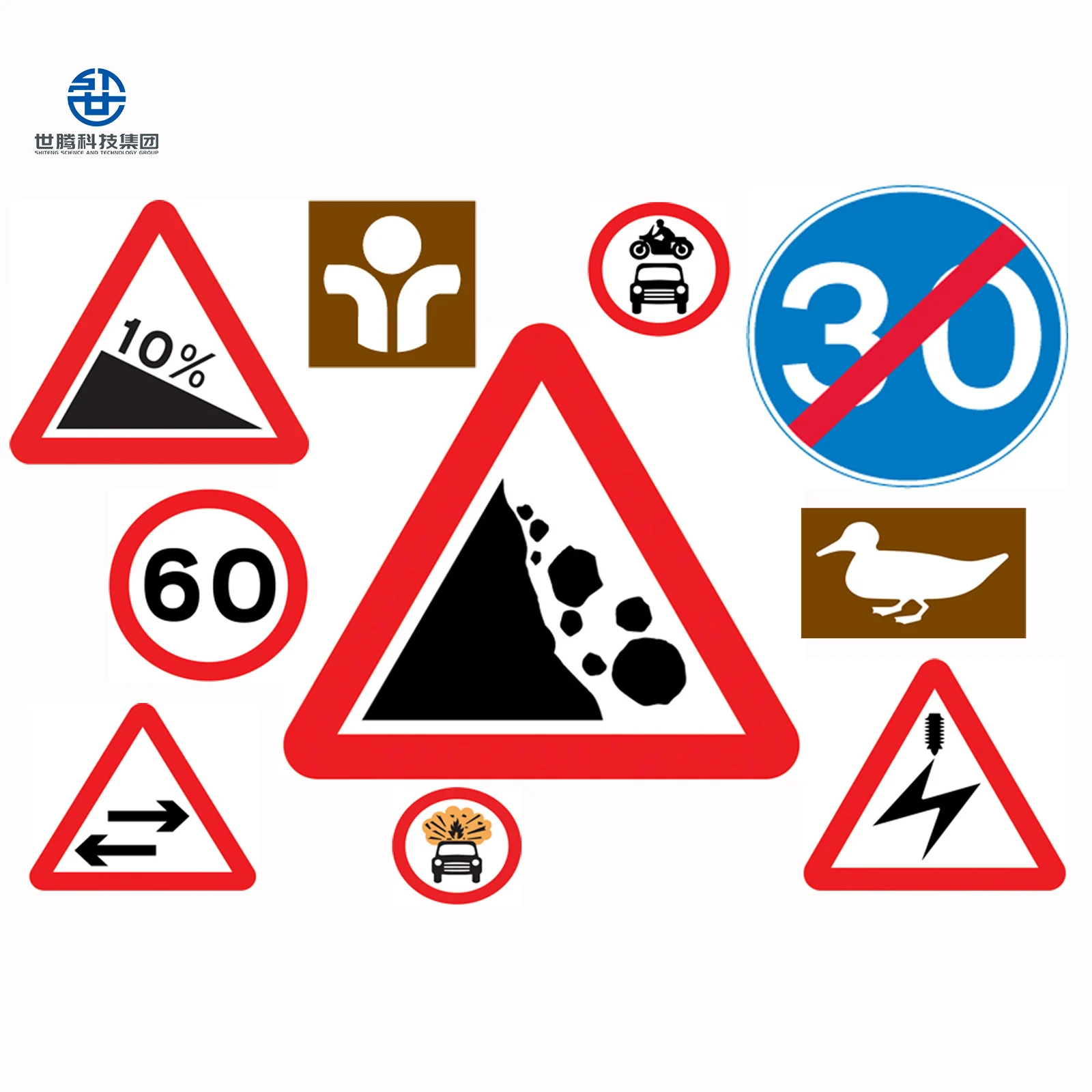 Waterproof UV Resistant Outdoor Sign Board Aluminum Metal Portable Traffic Sign Reflective Road Traffic Signs And Symbols