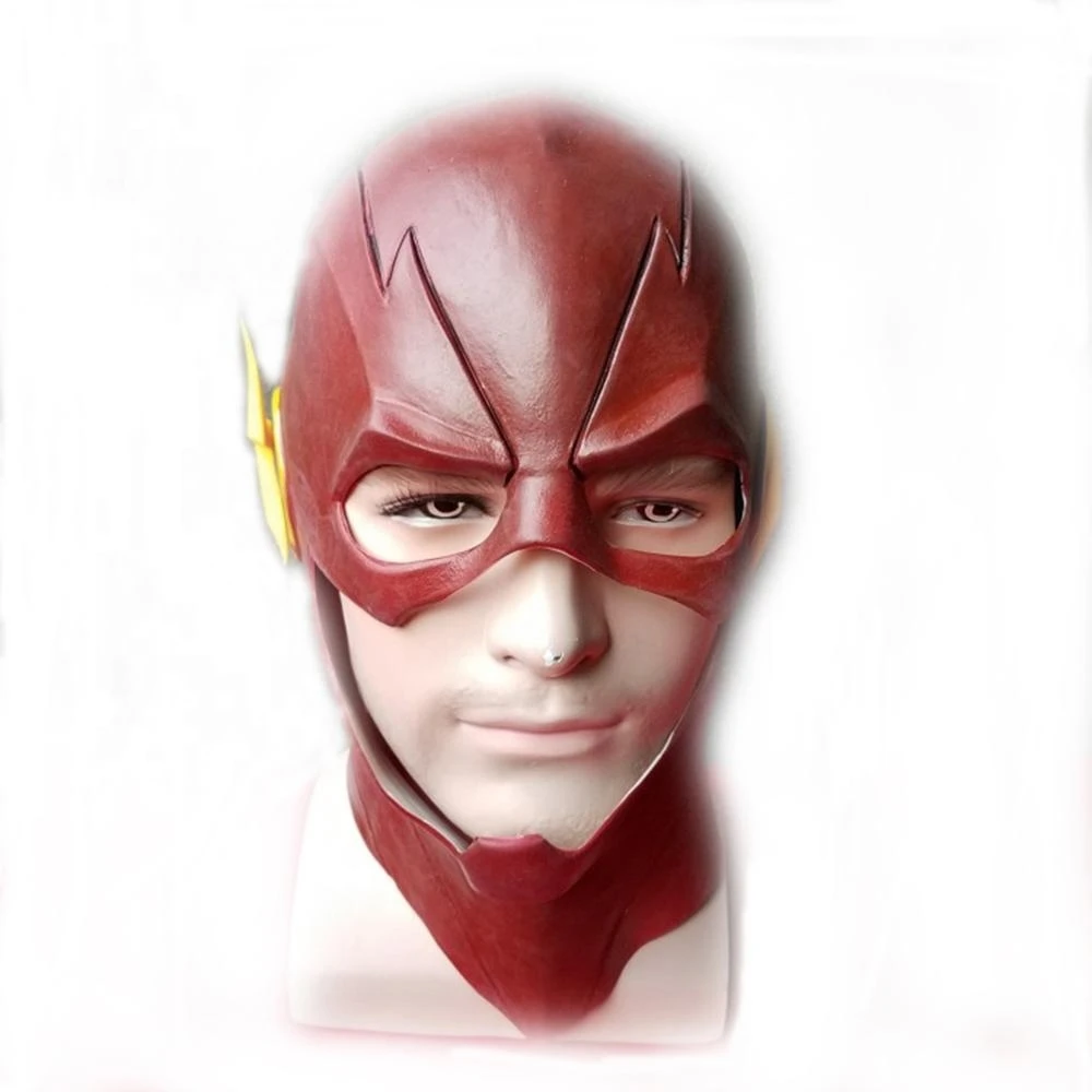 
Super Hero Cosplay Prop Halloween Red Full Head Latex Party Masks Flash Latex Mask 
