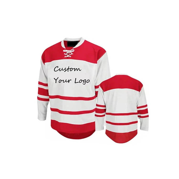 2021 Latest style recycled polyester blank hockey jersey custom sportswear team ice hockey wear