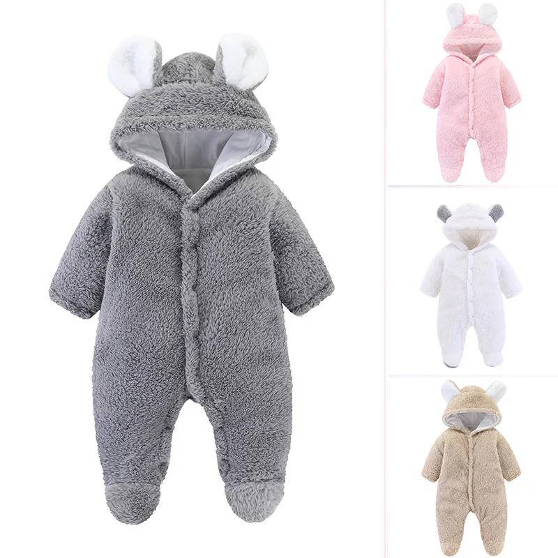 Newborn baby winter clothes panda baby jumpsuit autumn and winter thickened newborn clothes