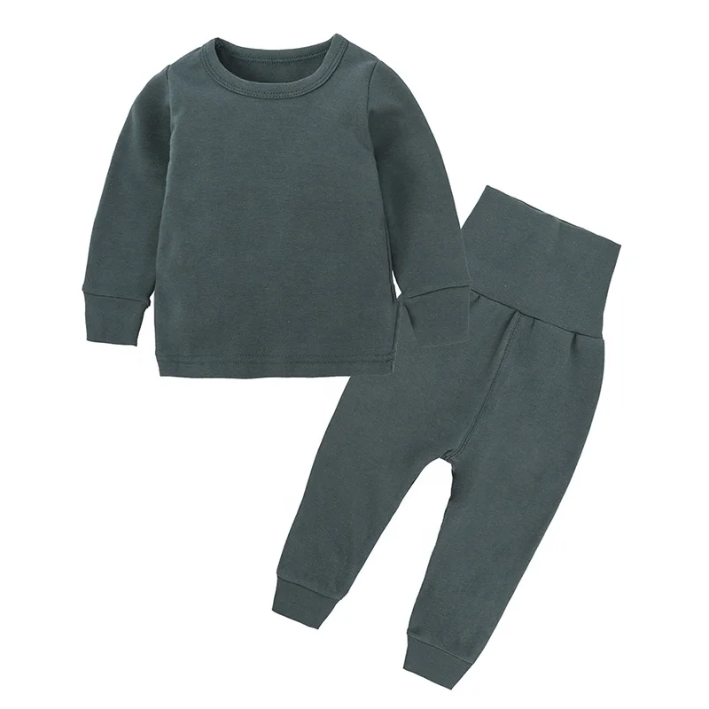 2021 Crew neck sweatshirts sweatpants kids two piece set children sweat suits clothes for kids