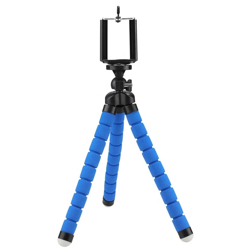 
10 inch Mini Flexible Octopus Sponge Digital Camera Tripod Stand with Mobile Phone Holder 