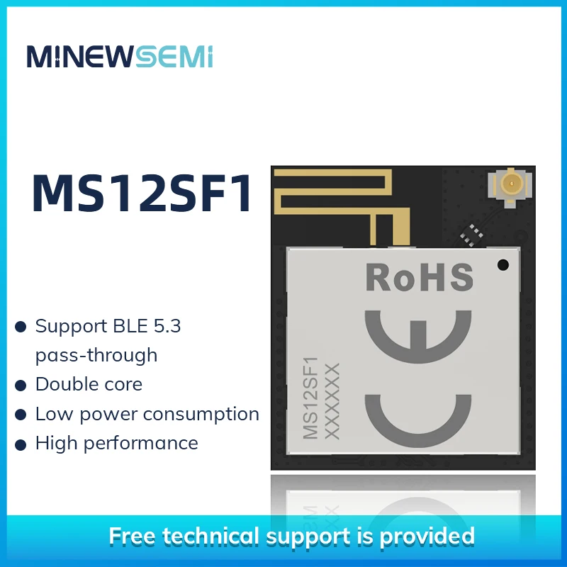WIFI module (nRF7002 +nRF5340)Combo MS12SF1 Double core support smart home smart city smart building low energy ble+wifi module