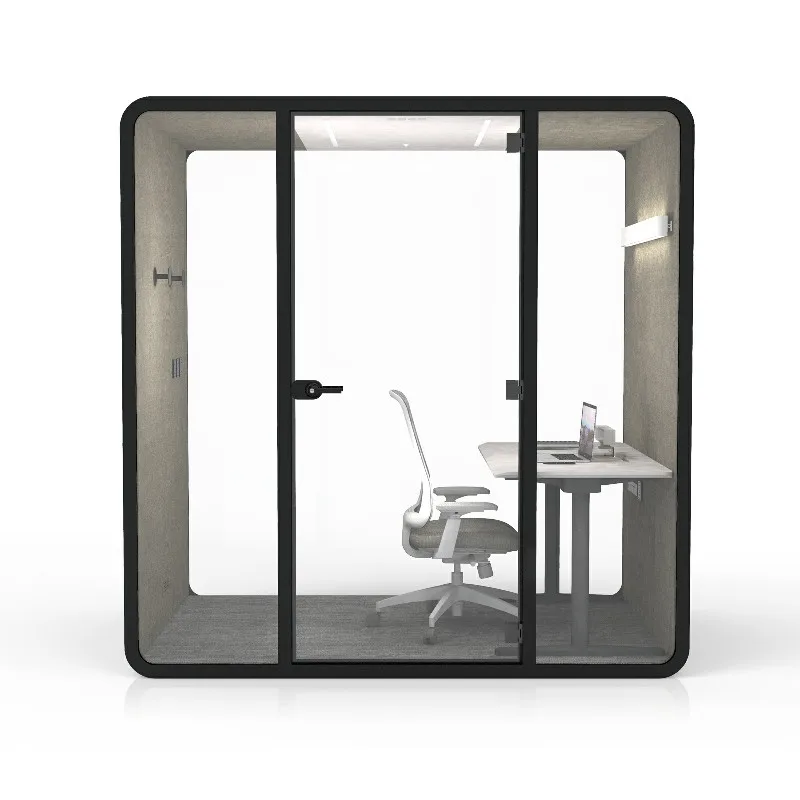 Customized Assemble And Private Pods Room Portable Removable Soundproof Acoustic Silent 1 Person Office Phone Booth For Sale