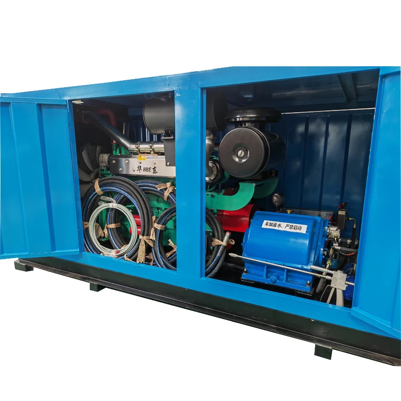500bar -1500bar High Pressure Water Jetter Cleaning Machine Diesel Engine Driven hydro jet blaster