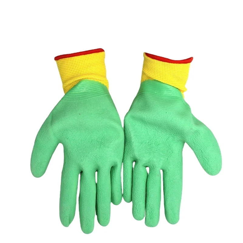 Breathable Reinforced heavy duty general purpose Nylon Liner Foam Latex Hand Gloves