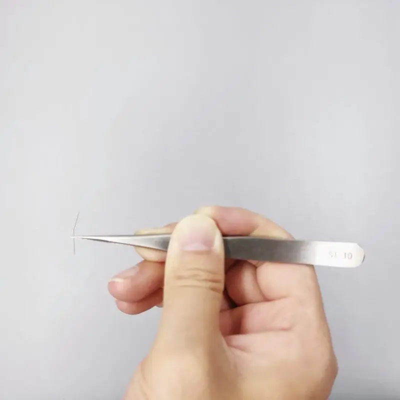 JEJOR Wholesale Vetus ST-10 High Quality Anti-static Stainless Steel ESD Tweezers Eyelash Tweezers
