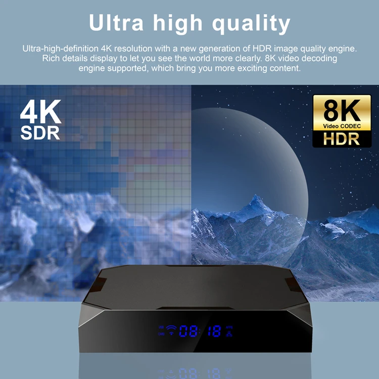 High Quality Android TV 4K 1080P Player Television Smarttv Set Top Box For Reseller
