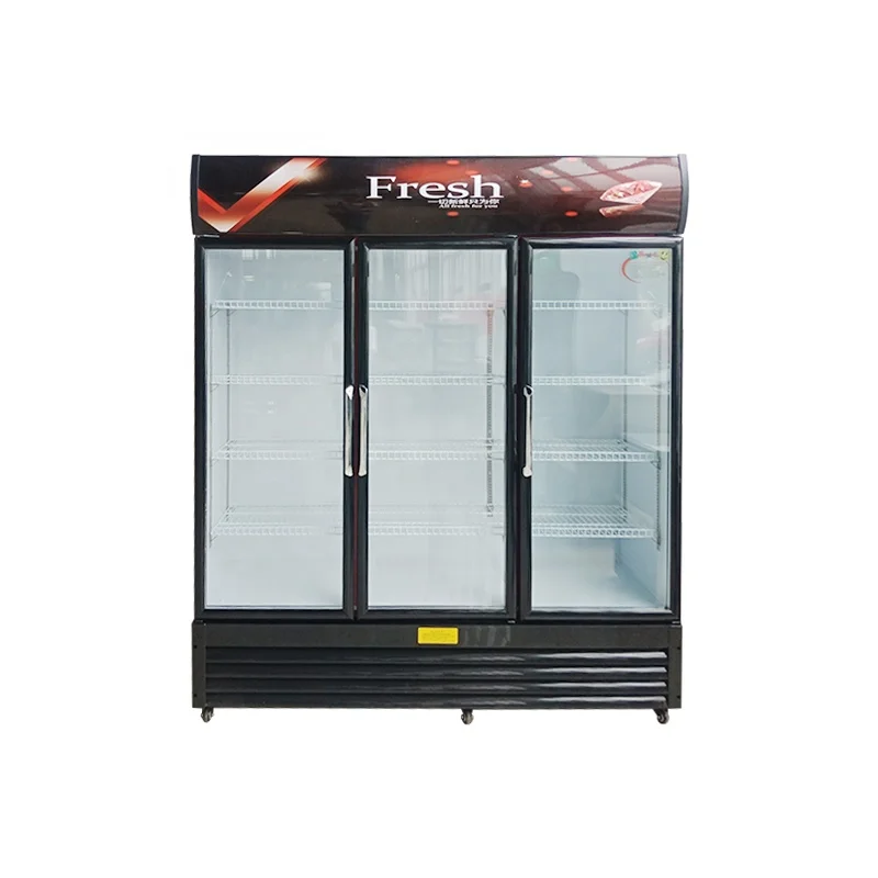 
Commercial beverage display freezer/Three Glass door Upright Display Refrigerator /Freezer Bar cooler with lamp 