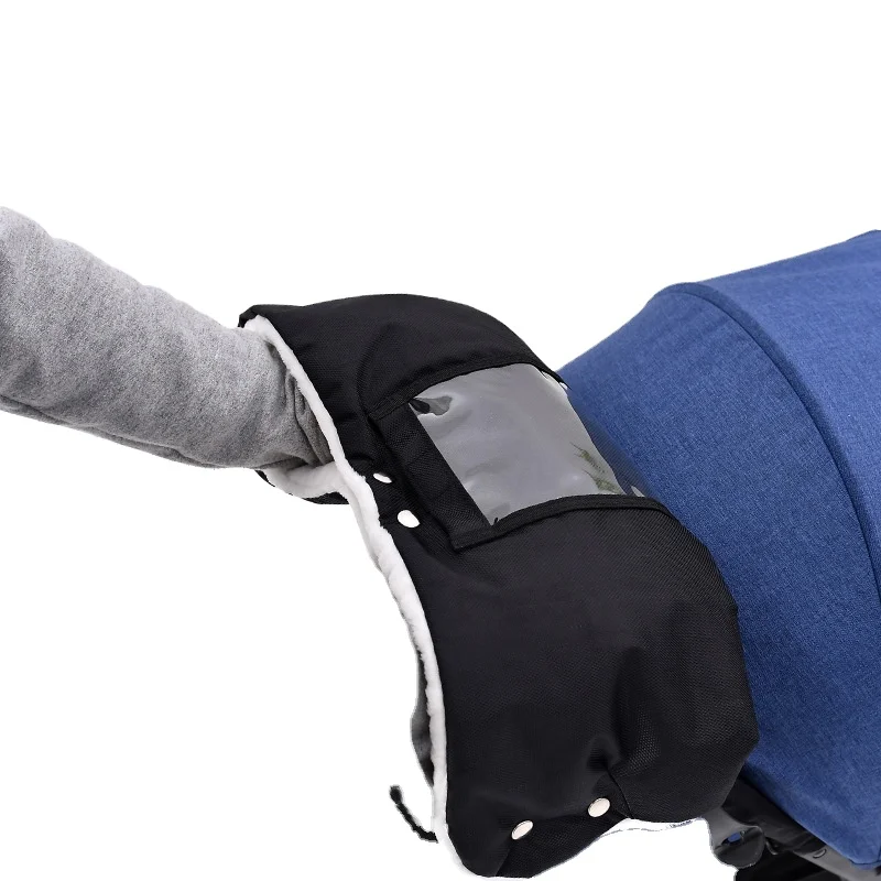 Baby Stroller Warm Gloves,Winter Warm Baby Stroller Gloves Waterproof Pram Stroller Mitten Pram Hand Muff-Gold