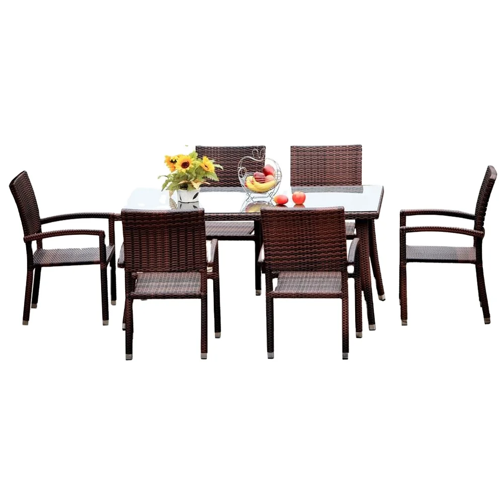 
Best Price High Quality Dining Room Furniture dining room modern furniture table set Wicker Dining Table And Chair Set 
