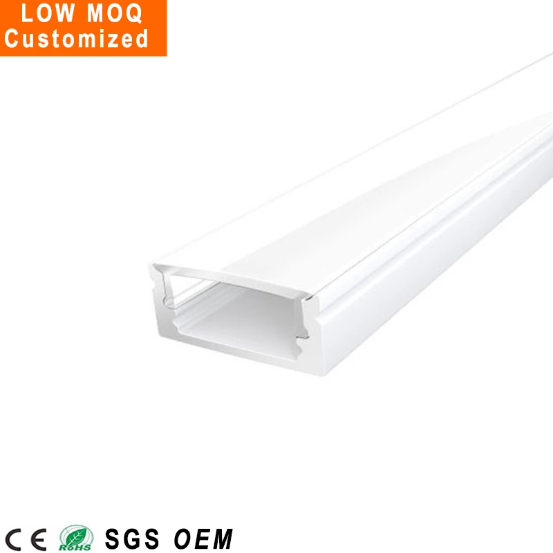 Stock Fast Delivery slim 3m white silvery black aluminium profile led for table lighting