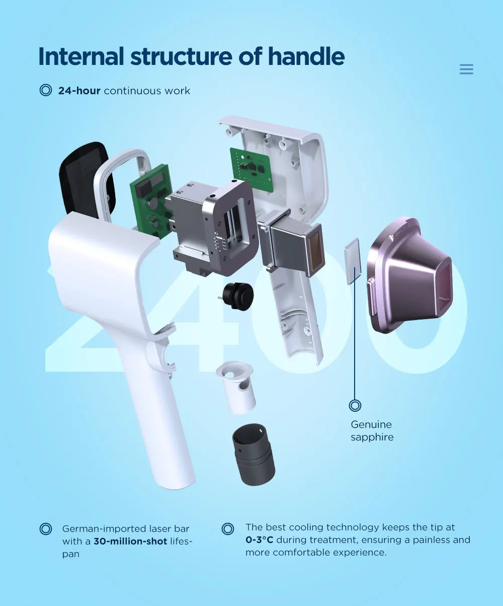ADSS Professional Ice Hair Removal Laser Portable 808 Diode Laser Hair Removal Machine for Commercial Salon