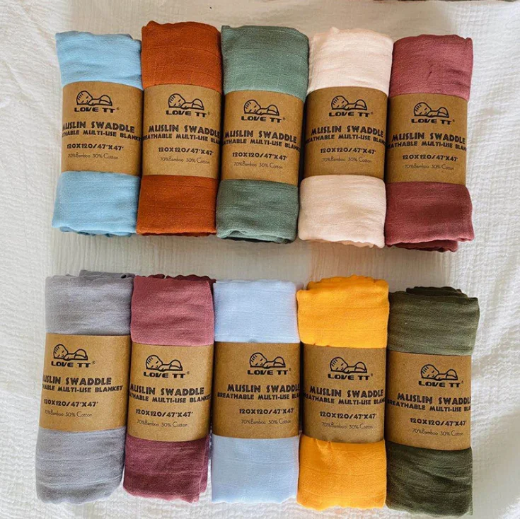 High Hope Happy flute New fashion 100% cotton knitted blanket wholesale baby muslin swaddle blanket