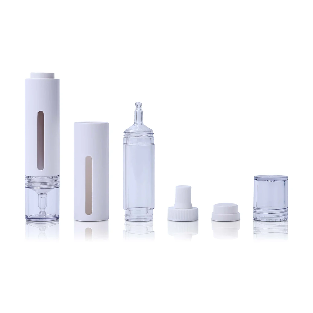 Cosmetic Syringe Packaging Eye Cream serum Airless pump Syringe Bottle 15ml Plastic Syringe Dropper Bottle