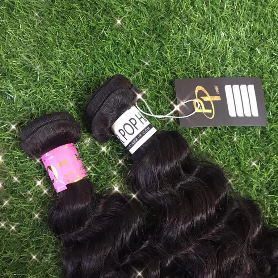 Custom Logo Wig Hang Tag Label Business Card Wig Woven Tags Thank You Card Bundles Wraps