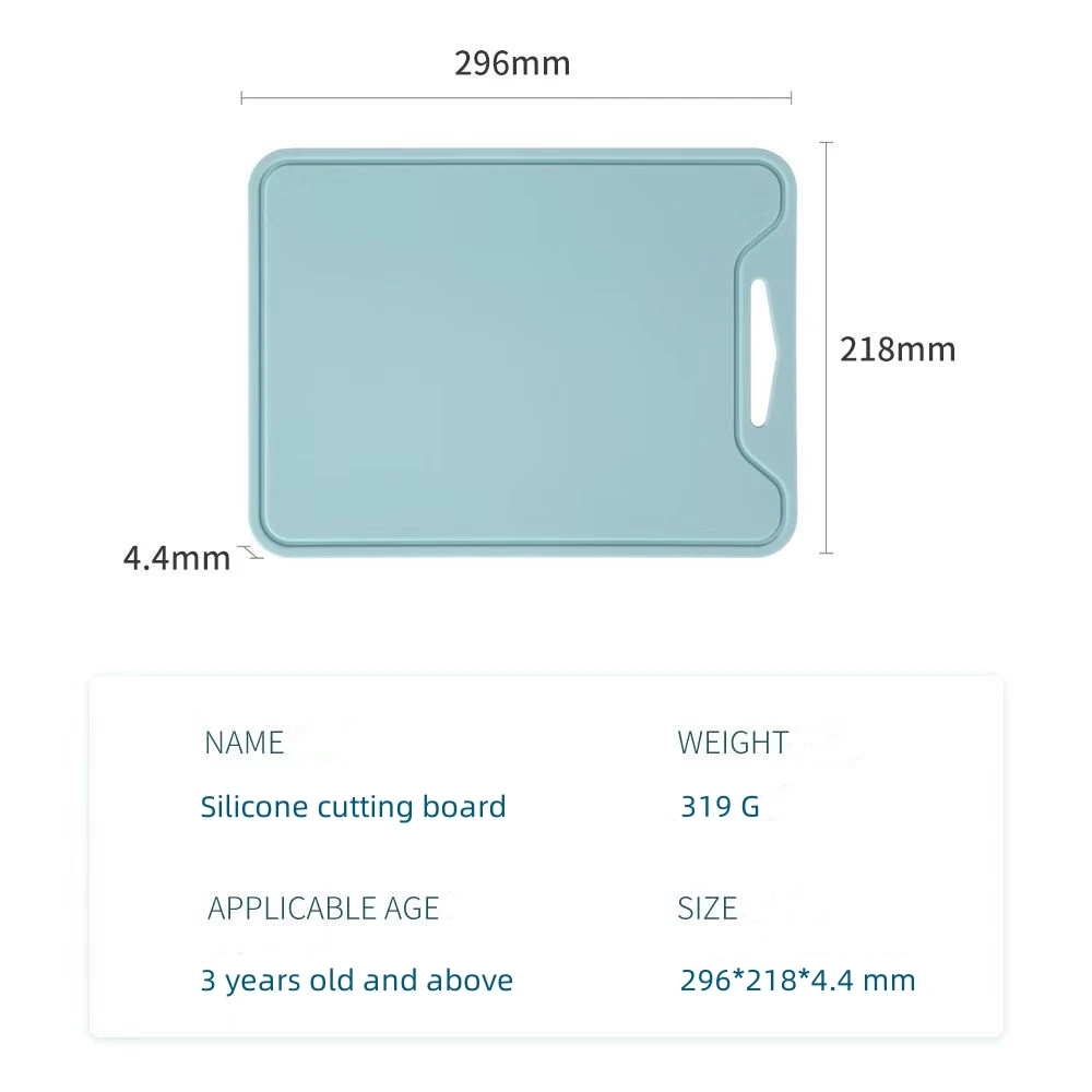 Multi Function Silicone Cutting Board for Fruit and Vegetable Silicone Chopping Board 30*22cm 310G