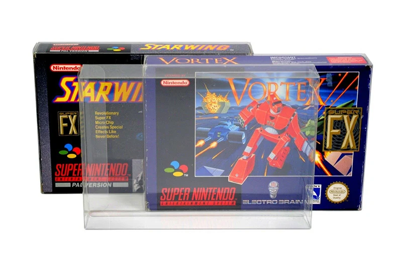 SNES Game Box Protector for N64 Nintendo Cartridge Box Protector Case PET