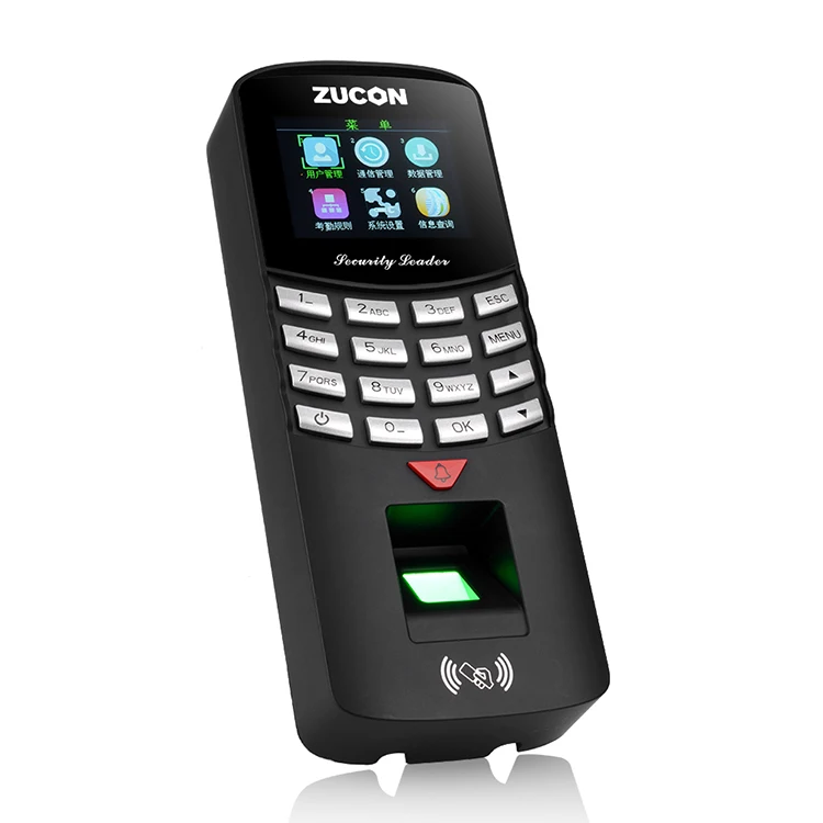 Zucon HD screen software manage fingerprint RFID card time attendance and access control terminal