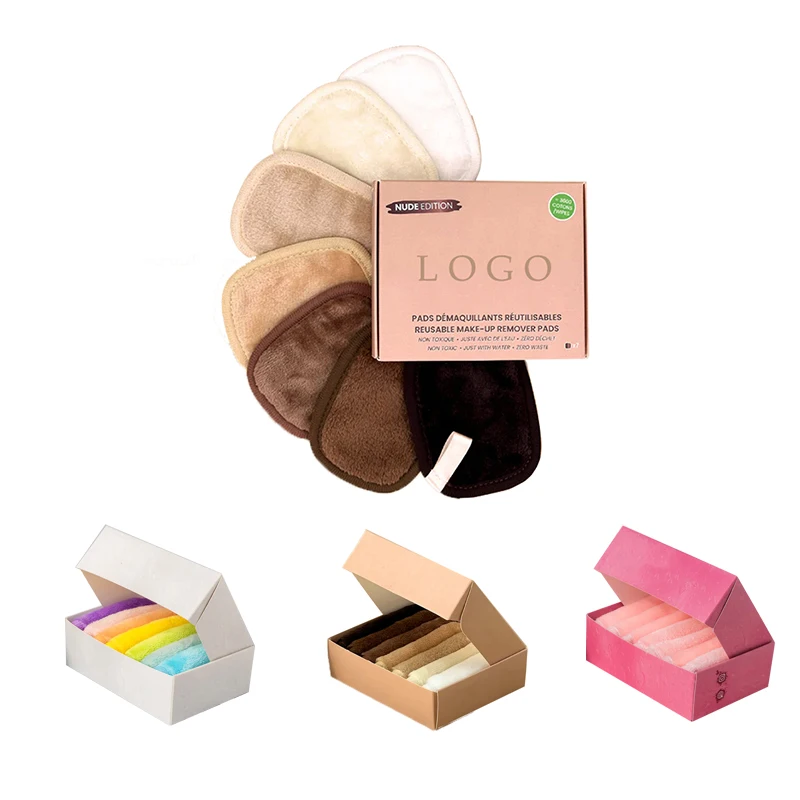 Washable Ultra Soft Facial Cleansing Makeup Remover Pads Microfiber Makeup Remover Cloths Reusable Makeup Remover Pad