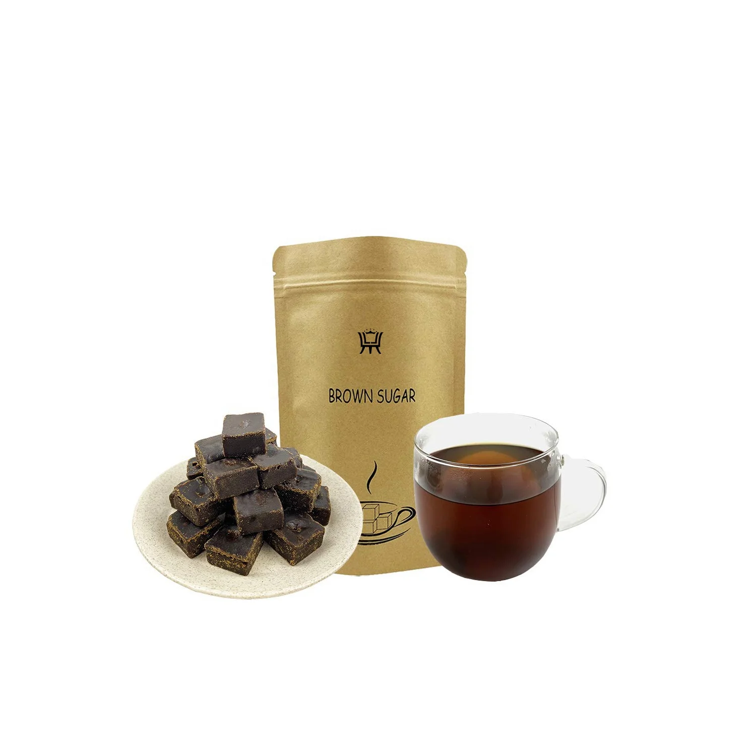 OEM Whoesale Brown Sugar Cubes Chinese Traditional Handmade Pure Raw Sugarcane Dark Black Sugars