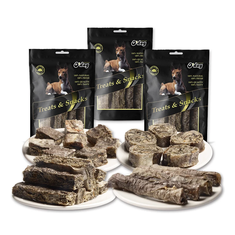 Wholesale Private Label Dog Treats Fish Skin Dog Snacks Seafood Natural Dog Treats