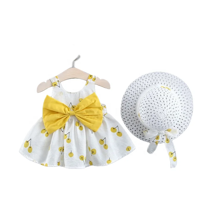 
Sundress Summer Girl Clothes 0-3 Years Toddler Girls Printed Sleeveless Dress Cotton Sundress 