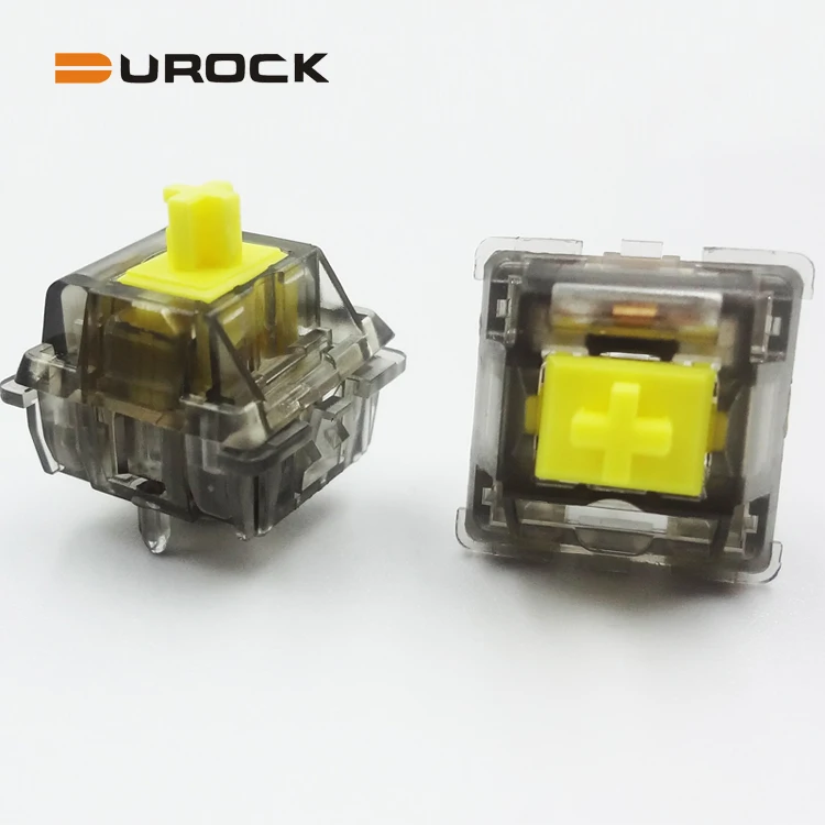 DUROCK Tactile Switch T1 with 67g bottom out force round bump similar Panda Switch for Custom Mechanical Keyboard